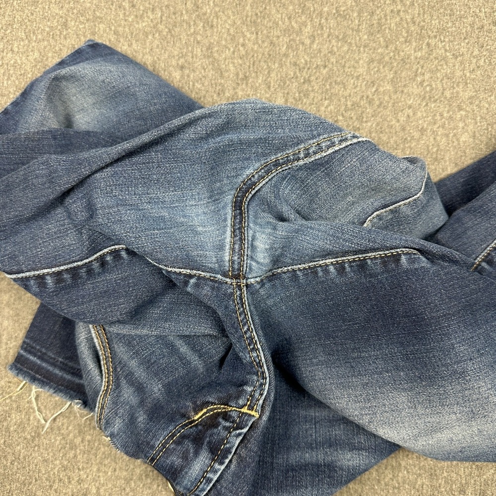 Articles of Society Carly Crop Skinny Jeans Womens 26 Blue Raw Hem Mid Rise - Picture 11 of 11